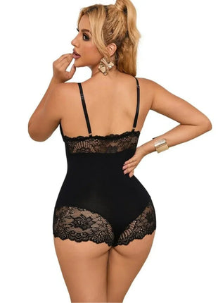 Blütenzauber Body – Eleganz - Schwarz - Bodys
