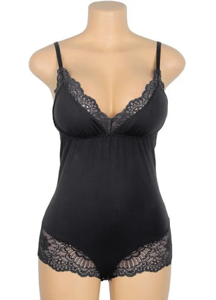 Blütenzauber Body – Eleganz - Schwarz - Bodys