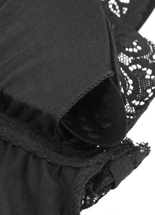Blütenzauber Body – Eleganz - Schwarz - Bodys