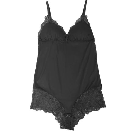Blütenzauber Body – Eleganz - Schwarz - Bodys
