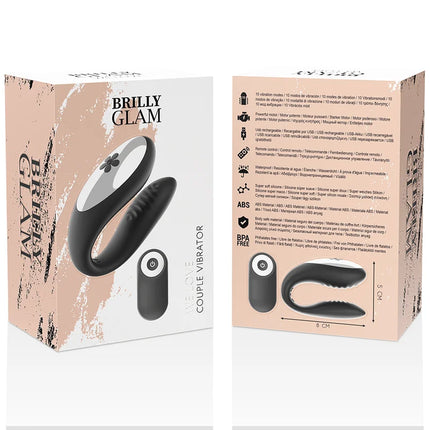 BRILLY GLAM Paarvibrator Schwarz - Paar-Vibrator