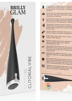 BRILLY GLAM - SPOT VIBE CLITORIAL - BLACK - Anal-Vaginalvibratoren
