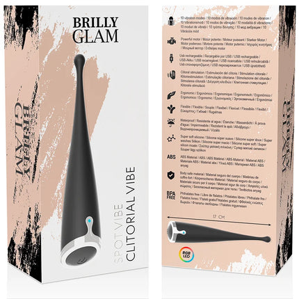 BRILLY GLAM - SPOT VIBE CLITORIAL - BLACK - Anal-Vaginalvibratoren