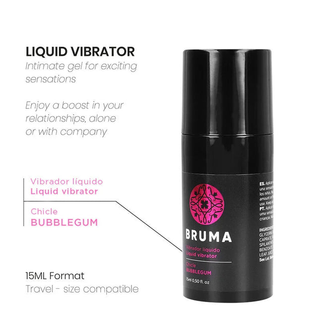 BRUMA - FLÜSSIGER VIBRATOR ULTRA SLIDING BUBBLEGUM 15 ML - Vibrationseffekt