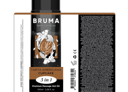 BRUMA - PREMIUM-MASSAGEÖL MIT WÄRMEEFFEKT CUPCAKE-GESCHMACK 3 IN 1 - 100 ML