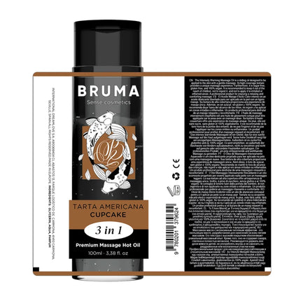 BRUMA - PREMIUM-MASSAGEÖL MIT WÄRMEEFFEKT CUPCAKE-GESCHMACK 3 IN 1 - 100 ML