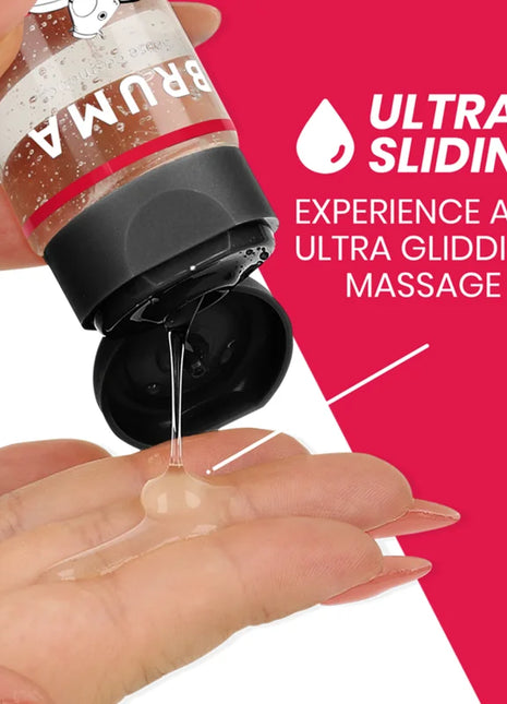 BRUMA - PREMIUM-MASSAGEÖL MIT WÄRMEEFFEKT ERDBEERE-GESCHMACK 3 IN 1 - 100 ML - Massageöl