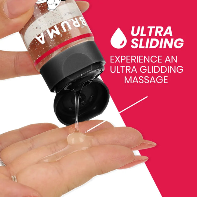 BRUMA - PREMIUM-MASSAGEÖL MIT WÄRMEEFFEKT ERDBEERE-GESCHMACK 3 IN 1 - 100 ML - Massageöl