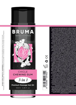 BRUMA - PREMIUM-MASSAGEÖL MIT WÄRMEEFFEKT GUM-GESCHMACK 3 IN 1 - 100 ML - Massageöl