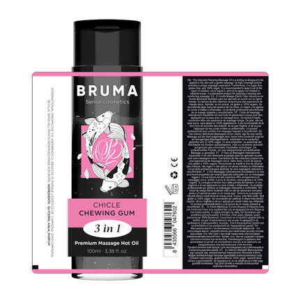 BRUMA - PREMIUM-MASSAGEÖL MIT WÄRMEEFFEKT GUM-GESCHMACK 3 IN 1 - 100 ML - Massageöl