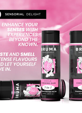 BRUMA - PREMIUM-MASSAGEÖL MIT WÄRMEEFFEKT GUM-GESCHMACK 3 IN 1 - 100 ML - Massageöl