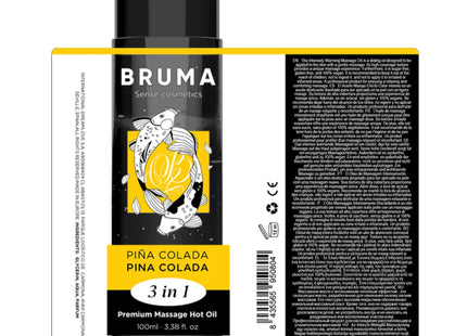 BRUMA - PREMIUM-MASSAGEÖL MIT WÄRMEEFFEKT PINA COLADA-GESCHMACK 3 IN 1 - 100 ML