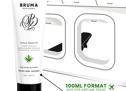 BRUMA - SATIVA-SAMENÖL-GLEITGEL MIT WÄRMENDEM CANNABISGESCHMACK 100 ml - Gleitgel mit Geschmack und Wärmeeffekt