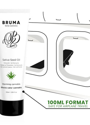 BRUMA - SATIVA-SAMENÖL-GLEITGEL MIT WÄRMENDEM CANNABISGESCHMACK 100 ml - Gleitgel mit Geschmack und Wärmeeffekt
