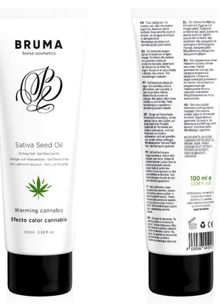 BRUMA - SATIVA-SAMENÖL-GLEITGEL MIT WÄRMENDEM CANNABISGESCHMACK 100 ml - Gleitgel mit Geschmack und Wärmeeffekt