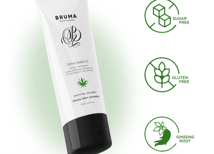 BRUMA - SATIVA-SAMENÖL-GLEITGEL MIT WÄRMENDEM CANNABISGESCHMACK 100 ml - Gleitgel mit Geschmack und Wärmeeffekt