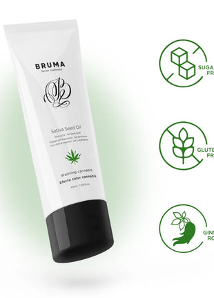 BRUMA - SATIVA-SAMENÖL-GLEITGEL MIT WÄRMENDEM CANNABISGESCHMACK 100 ml - Gleitgel mit Geschmack und Wärmeeffekt