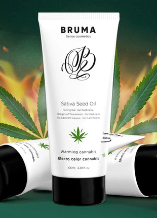 BRUMA - SATIVA-SAMENÖL-GLEITGEL MIT WÄRMENDEM CANNABISGESCHMACK 100 ml - Gleitgel mit Geschmack und Wärmeeffekt