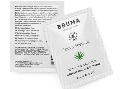 BRUMA - SATIVA-SAMENÖL-GLEITGEL MIT WÄRMENDEM CANNABISGESCHMACK 6 ml - Gleitgel mit Geschmack und Wärmeeffekt