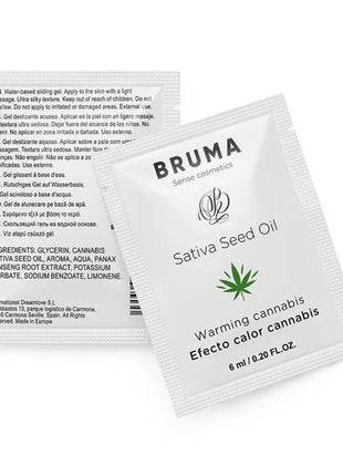BRUMA - SATIVA-SAMENÖL-GLEITGEL MIT WÄRMENDEM CANNABISGESCHMACK 6 ml - Gleitgel mit Geschmack und Wärmeeffekt
