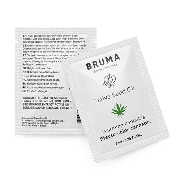 BRUMA - SATIVA-SAMENÖL-GLEITGEL MIT WÄRMENDEM CANNABISGESCHMACK 6 ml - Gleitgel mit Geschmack und Wärmeeffekt