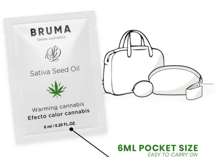 BRUMA - SATIVA-SAMENÖL-GLEITGEL MIT WÄRMENDEM CANNABISGESCHMACK 6 ml - Gleitgel mit Geschmack und Wärmeeffekt