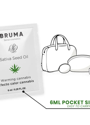 BRUMA - SATIVA-SAMENÖL-GLEITGEL MIT WÄRMENDEM CANNABISGESCHMACK 6 ml - Gleitgel mit Geschmack und Wärmeeffekt