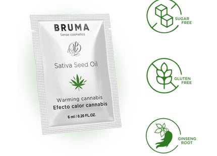 BRUMA - SATIVA-SAMENÖL-GLEITGEL MIT WÄRMENDEM CANNABISGESCHMACK 6 ml - Gleitgel mit Geschmack und Wärmeeffekt