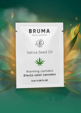 BRUMA - SATIVA-SAMENÖL-GLEITGEL MIT WÄRMENDEM CANNABISGESCHMACK 6 ml - Gleitgel mit Geschmack und Wärmeeffekt