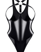 brustfreier Lack Body TDTanja001 von Demoniq Total Domination Collection - S / schwarz - Body
