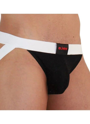 BURN - 004 JOCK GLÄNZEND SCHWARZ / WEISS S - L
