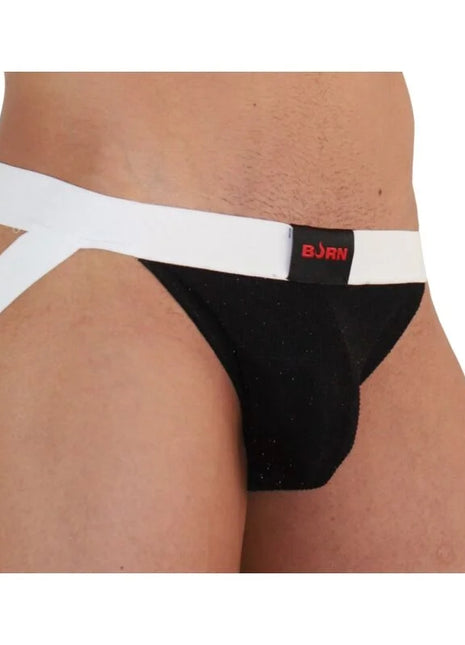 BURN - 004 JOCK GLÄNZEND SCHWARZ / WEISS S - M