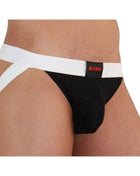 BURN - 004 JOCK GLÄNZEND SCHWARZ / WEISS S - S