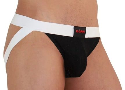 BURN - 004 JOCK GLÄNZEND SCHWARZ / WEISS S - S