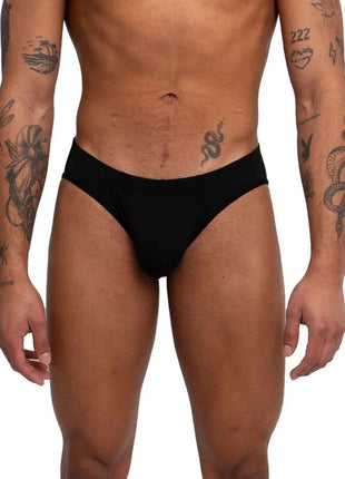 Schwarze burn 019 slip s herren briefs mit glattem, figurbetontem design für bequemen halt