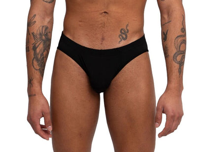 Schwarze burn 019 slip s herrenunterhose mit glattem, figurbetontem design