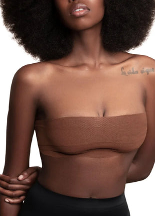 BYE-BRA - BODY CINTA 5 M X 6.5 CM + 3 PARES DE PEZONERAS MARRON - BH Accessories