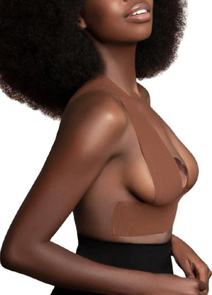 BYE-BRA - BODY CINTA 5 M X 6.5 CM + 3 PARES DE PEZONERAS MARRON - BH Accessories