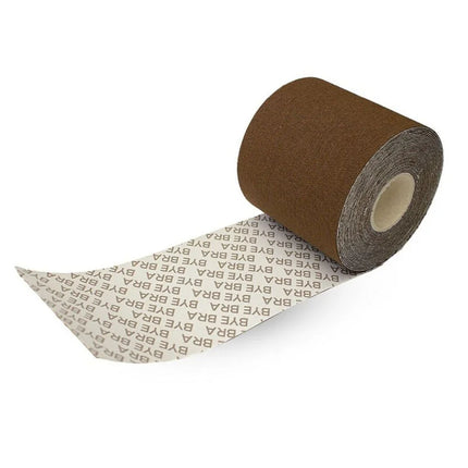 BYE-BRA - BODY CINTA 5 M X 6.5 CM + 3 PARES DE PEZONERAS MARRON - BH Accessories