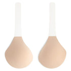 Beige silicona adhesiva elevadores esculpidores bye-bra copa f con los aplicadores blancos después de cada uso