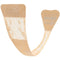Beige bye bra spitzen-tanga mit selbstklebender, 50-mal wiederverwendbarer floralem muster und transparenter mesh