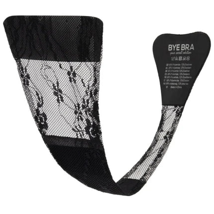 Black lace bajo pecho tanga adhesivo con diseño de malla transparente y bordes reforzados para cada uso