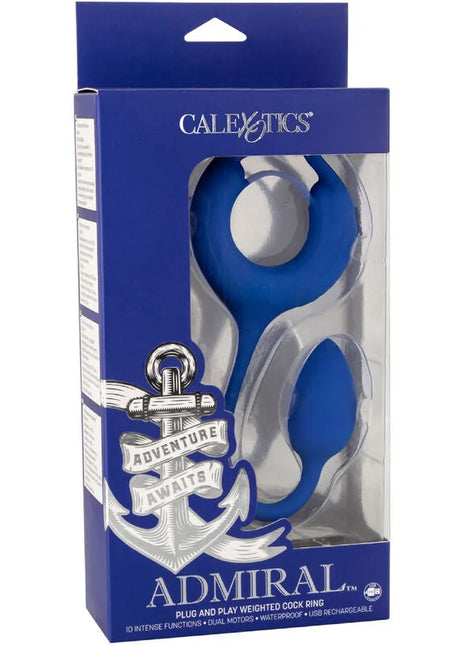 CALEXOTICS - ADMIRAL BEWICHTERTER HAHNRING BLAU - Penisring ohne Vibration