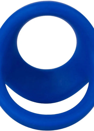 Blue silikonring mit lachendem gesicht design im calexotics admiral cock ball dual ring blaumodell