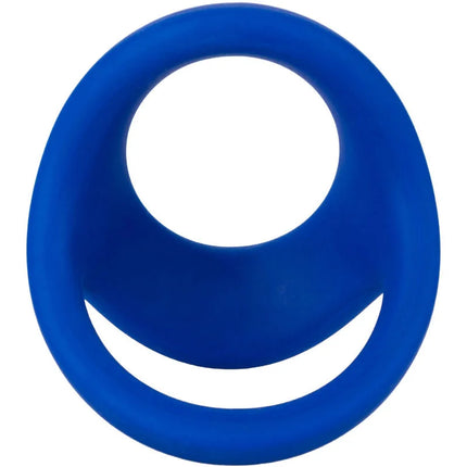 Blue silikonring mit lachendem gesicht design im calexotics admiral cock ball dual ring blaumodell