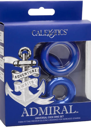 CALEXOTICS - ADMIRAL COCK RING SET BLAU - Penisring ohne Vibration