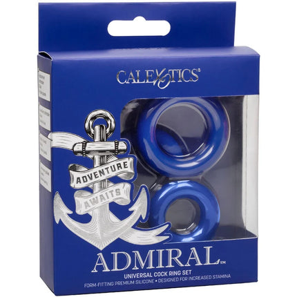 CALEXOTICS - ADMIRAL COCK RING SET BLAU - Penisring ohne Vibration