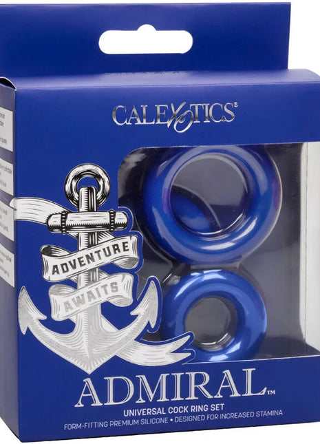 CALEXOTICS - ADMIRAL COCK RING SET BLAU - Penisring ohne Vibration