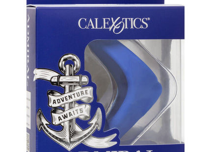 Calexotics Admiral blau liquid silicone vibrierender perineummassager und ring mit anker design auf verpackung