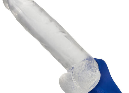 Clear silikon dildo mit blauem fuß von calexotics admiral dammmassager blau für angenehme stimulierung